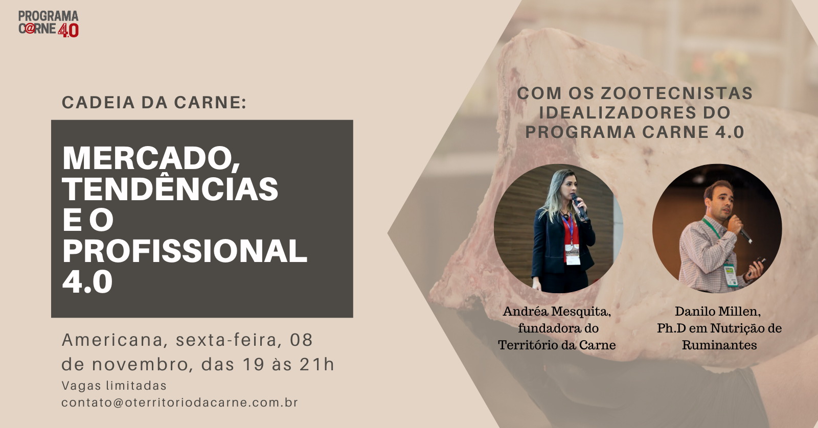 Americana vai sediar palestra sobre a Cadeia da Carne